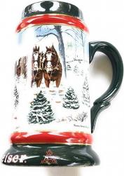 Budweiser Holiday Stein 1991